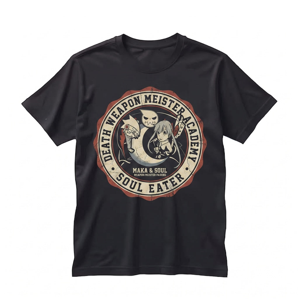 Maka Albarn Scythe Meister Graphic Anime Apparel, Dark Fantasy Manga Vintage Unisex TShirt