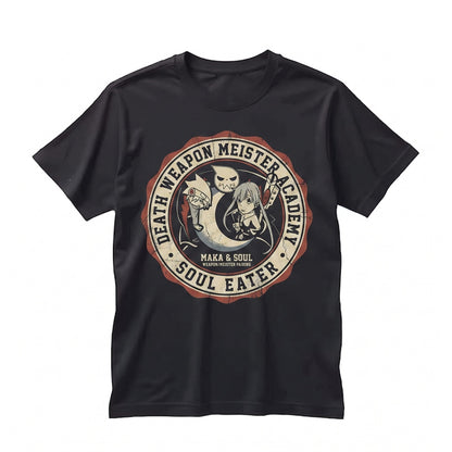 Maka Albarn Scythe Meister Graphic Anime Apparel, Dark Fantasy Manga Vintage Unisex TShirt