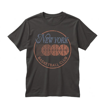 Retro 19Vintage 1990s New York City Basketball Hoops Graphic Cotton Top Unisex TShirt