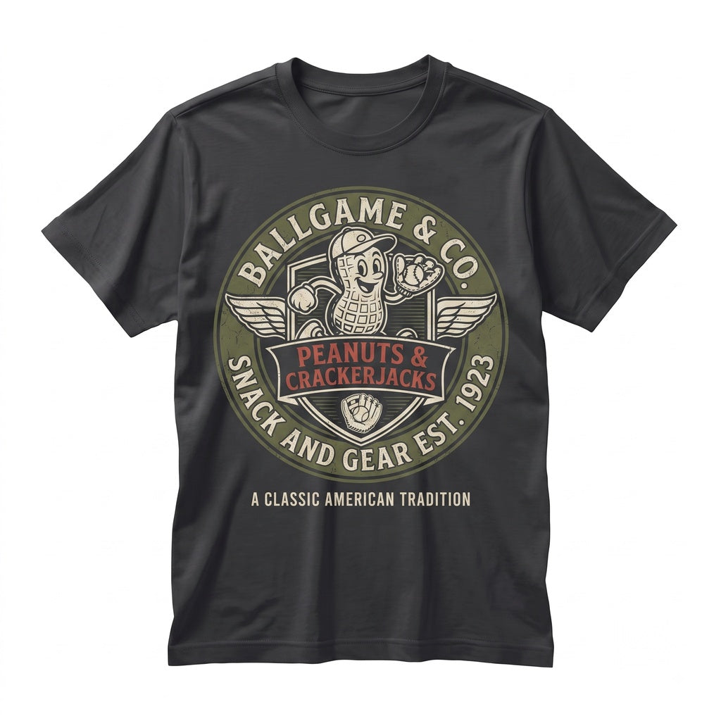 Retro Funny Baseball Mom Softball Peanut Mascot Ballpark Game Day Fan Vintage Sports Unisex TShirt