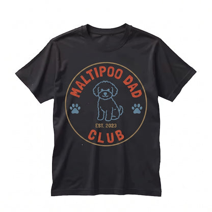 Maltipoo Dog Dad Best Pet Owner Fathers Day Puppy Lover Graphic Unisex TShirt
