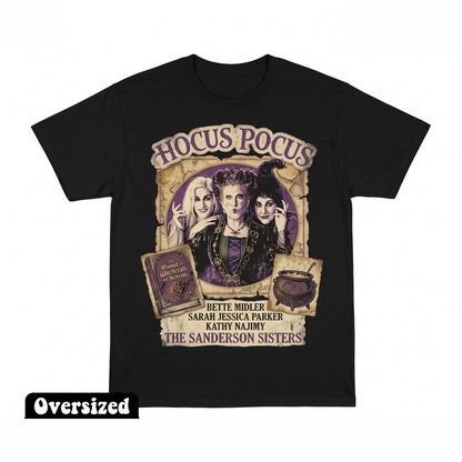 Oversized Salem Witch Sanderson Sisters Graphic Vintage Spooky Fall Unisex TShirt