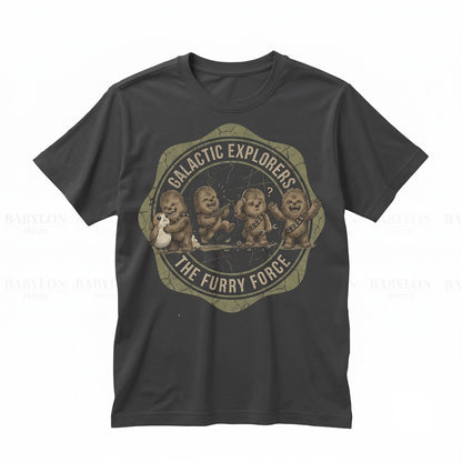 Cute Chewbacca Graphic Sci-Fi Wookiee Fan Apparel, Vintage Space Movie Sweatshirt Gift Unisex TShirt