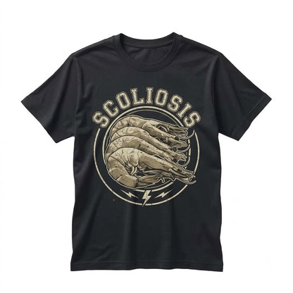 Shrimp Scoliosis Meme Funny Y2K Aesthetic Graphic Streetwear Gift for Gen Z Humor Halloween Unisex TShirt