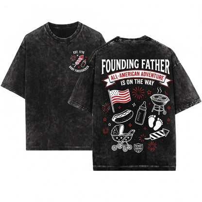 All American Pregnancy Announcement 4th Of July Expecting Parents Couple Matching Founding Father Patriotic Baby On The Way