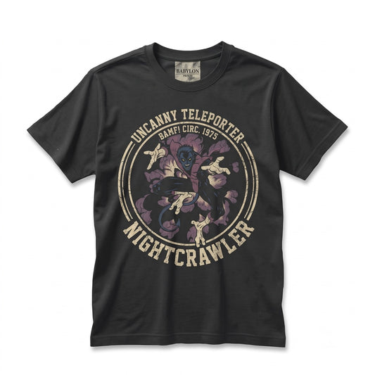 Vintage Kurt Wagner Nightcrawler Teleporting Mutant Comic Oversized Graphic Apparel Unisex TShirt