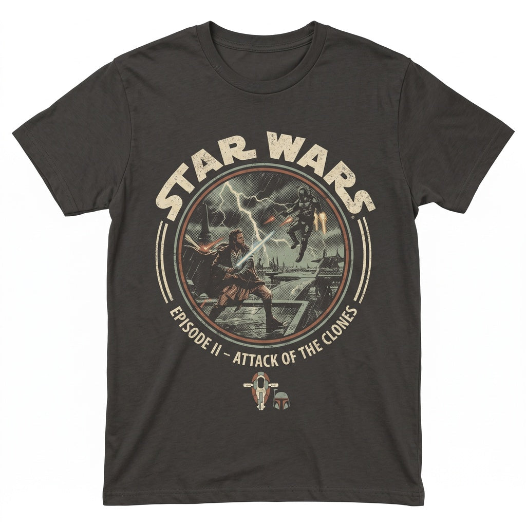 Vintage Obi-Wan Kenobi Graphic Bounty Hunter Jango Sci-Fi Clone Battle Retro Cotton Sweatshirt Apparel Unisex TShirt