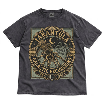 Three Tarantula Retro Graphic Vintage Spider Moon Oversized Bug Funny Arachnid Entomology Gift Him Her Unisex TShirt