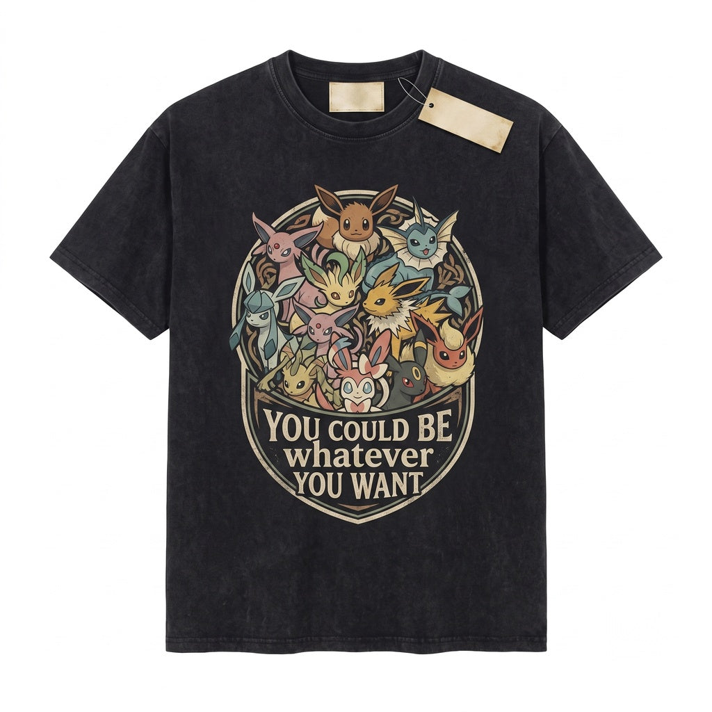 Eevee Evolutions Sleeveless Graphic Tank, Vintage Japanese Anime Gamer Gift, You Could Be Whatever Want Unisex TShirt