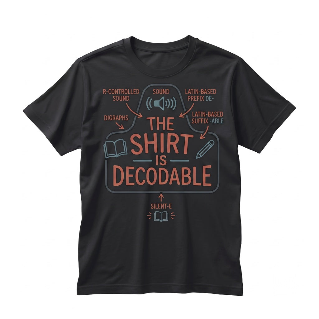 Funny Decodable Reading Teacher Phonics Literacy Educator Graphic Gift Unisex TShirt