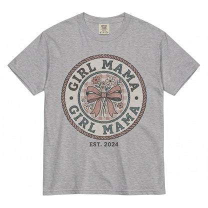 Retro Floral Girl Mama Coquette Aesthetic New Mothers Day Pregnancy Gift Unisex TShirt