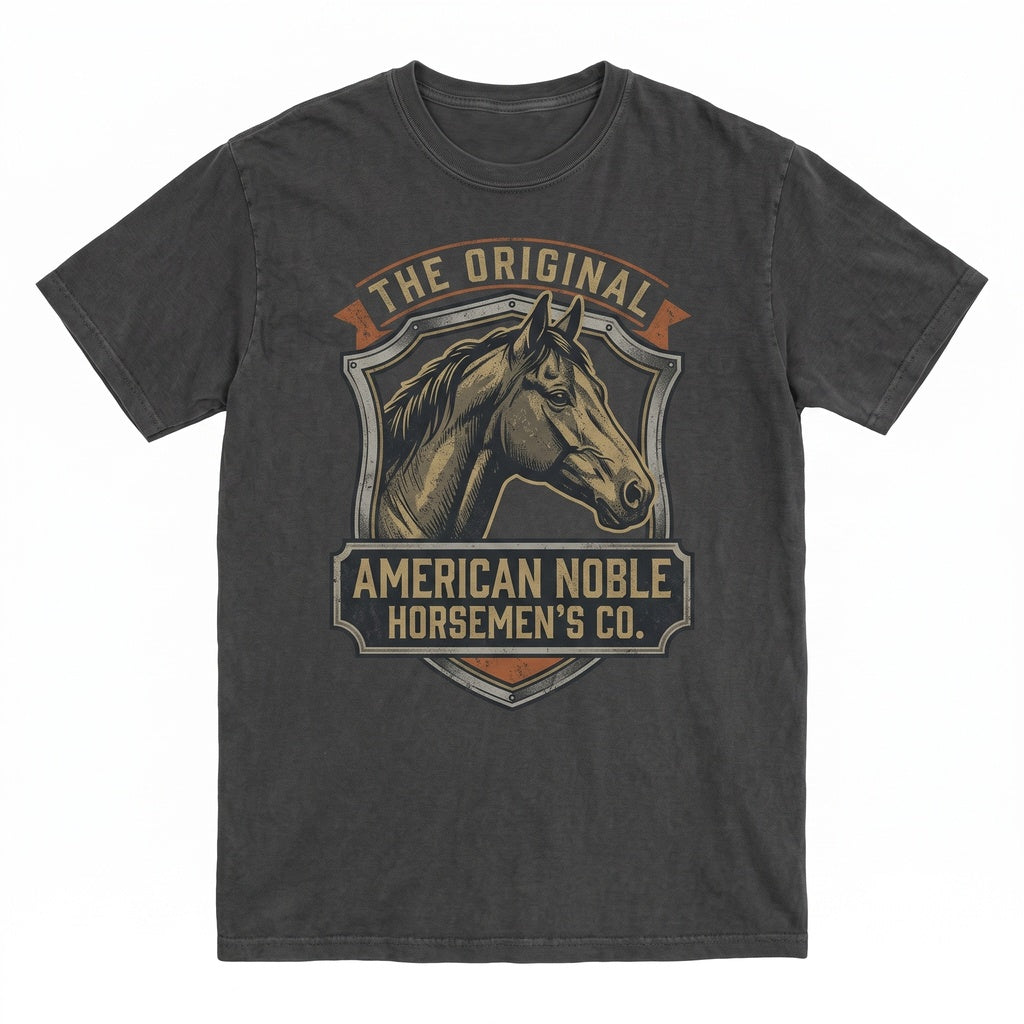 Black Horse Graphic Western Country Equestrian Apparel Gift Unisex TShirt