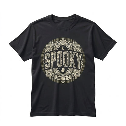 Spooky Faux Lace Halloween Graphic Black Trucker Hat Baseball Cap Unisex TShirt