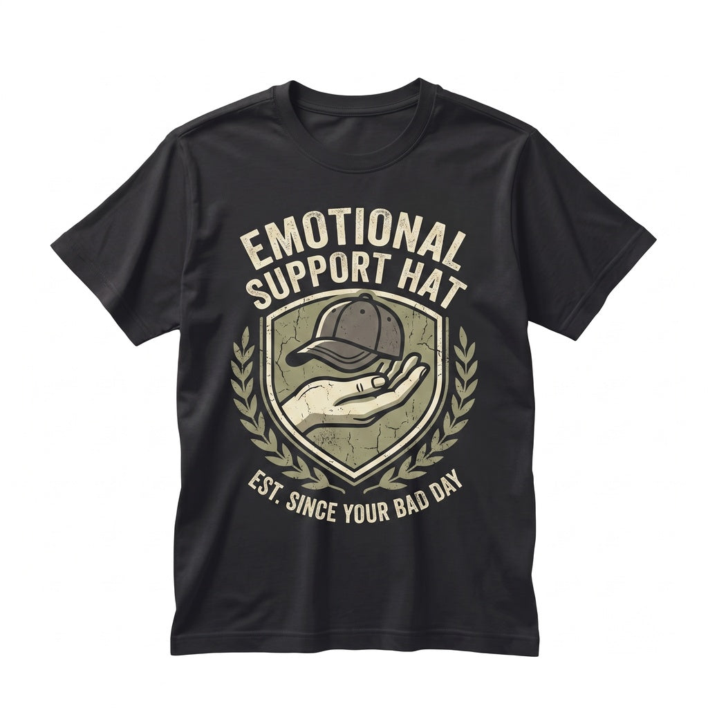 Emotional Support Funny Baseball Cap Embroidered Cotton Adjustable Novelty Mental Health Humor Gift for Men Women Unisex TShirt