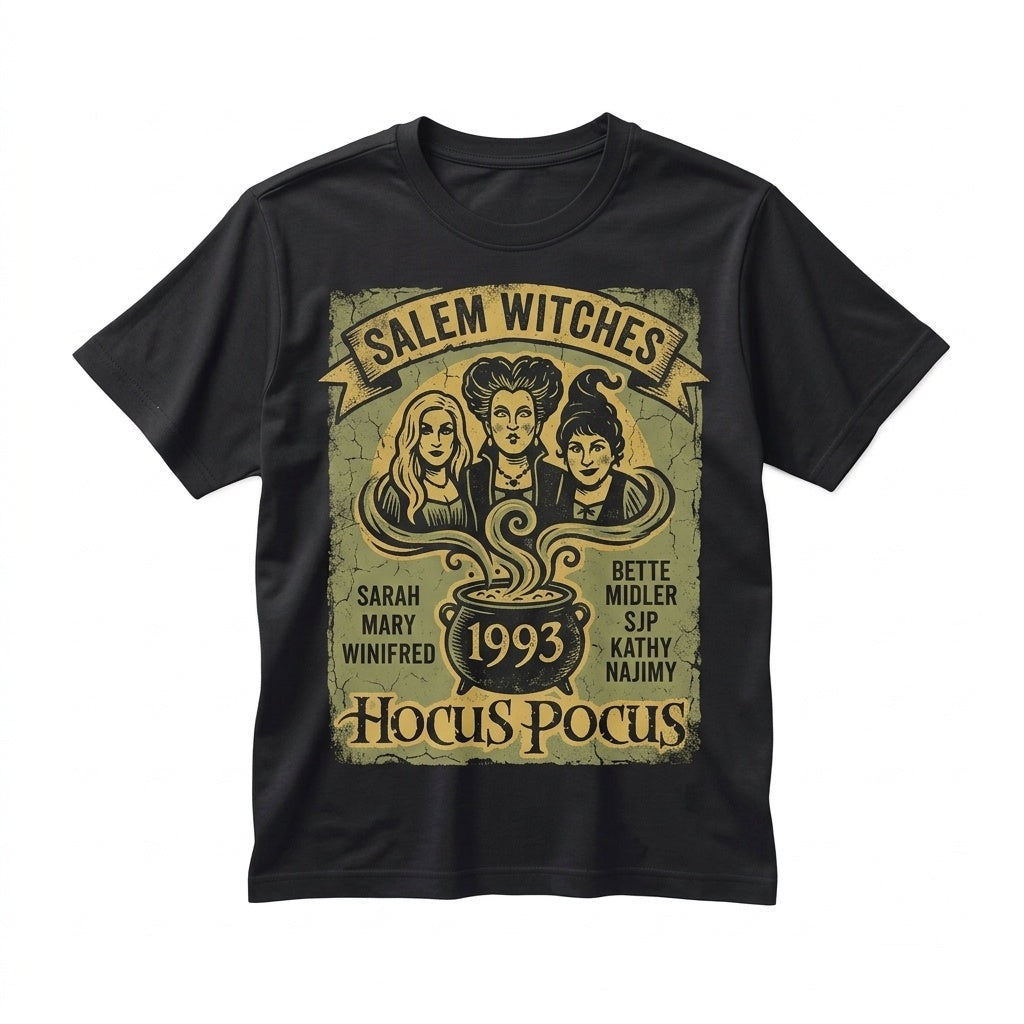 Oversized Salem Witch Sanderson Sisters Graphic Vintage Spooky Fall Unisex TShirt