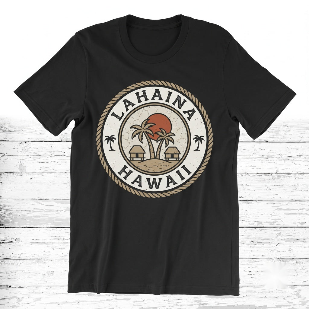 Vintage Maui Lahaina Hawaii Beach Vacation Souvenir Apparel Unisex TShirt