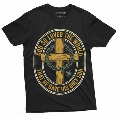 Christian Jesus Cross Religious God Love Easter Christmas Gift Unisex TShirt