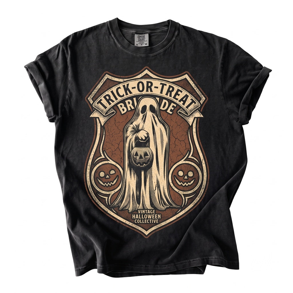 Vintage Spooky Pumpkin Face Ghost Jack O Lantern Graphic Fall Apparel Unisex TShirt