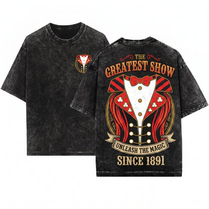 Ringmaster Circus Carnival Staff Vintage Clown Tamer Birthday Party Kids Gift Apparel Unisex Wash T-Shirt