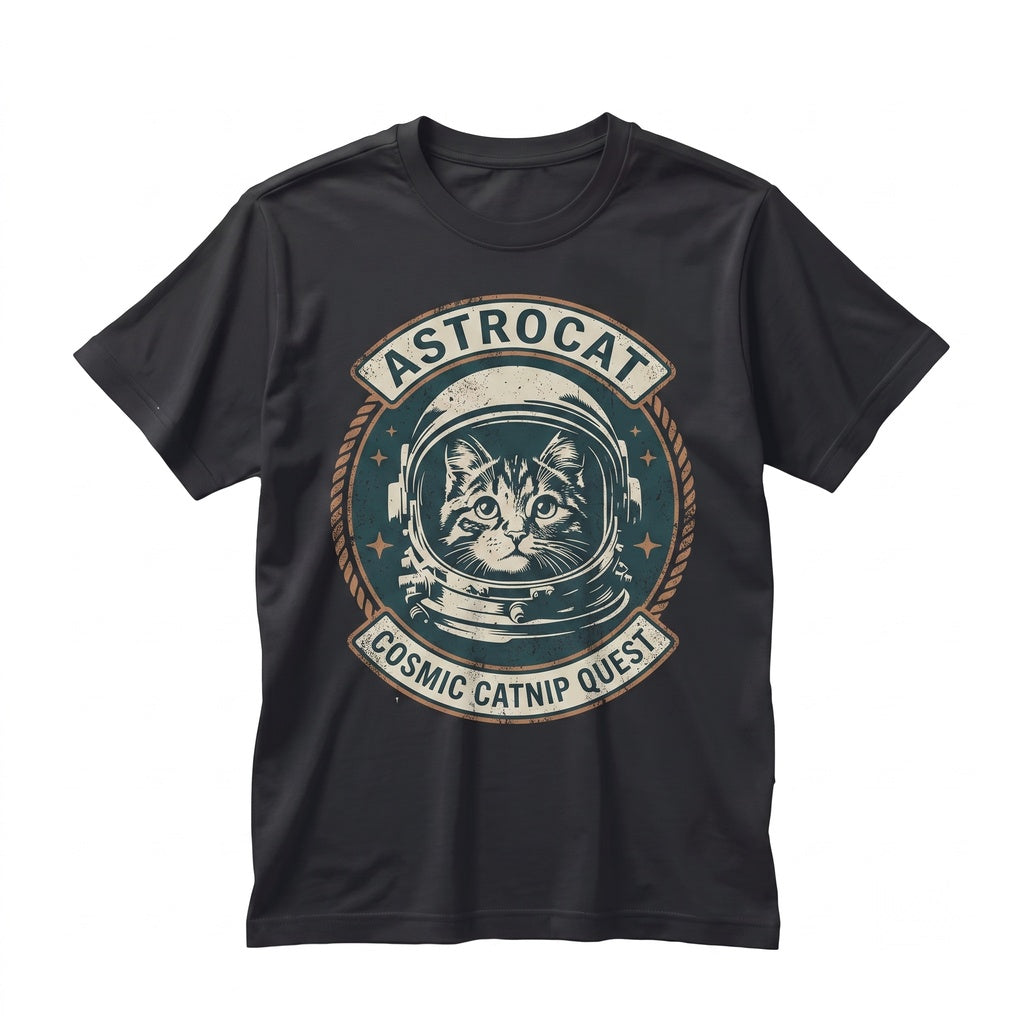 Space Astronaut Kitty Graphic Novelty Cosmic Galaxy Funny Pet Lover Gift Unisex TShirt