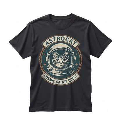 Space Astronaut Kitty Graphic Novelty Cosmic Galaxy Funny Pet Lover Gift Unisex TShirt