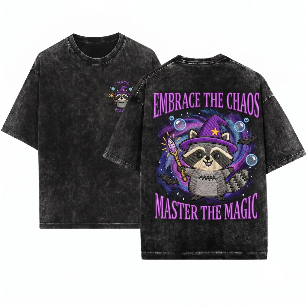 Cute Kawaii Spooky Halloween Frog Embroidered Pullover Season Gift Unisex Wash T-Shirt