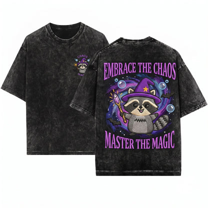 Cute Kawaii Spooky Halloween Frog Embroidered Pullover Season Gift Unisex Wash T-Shirt