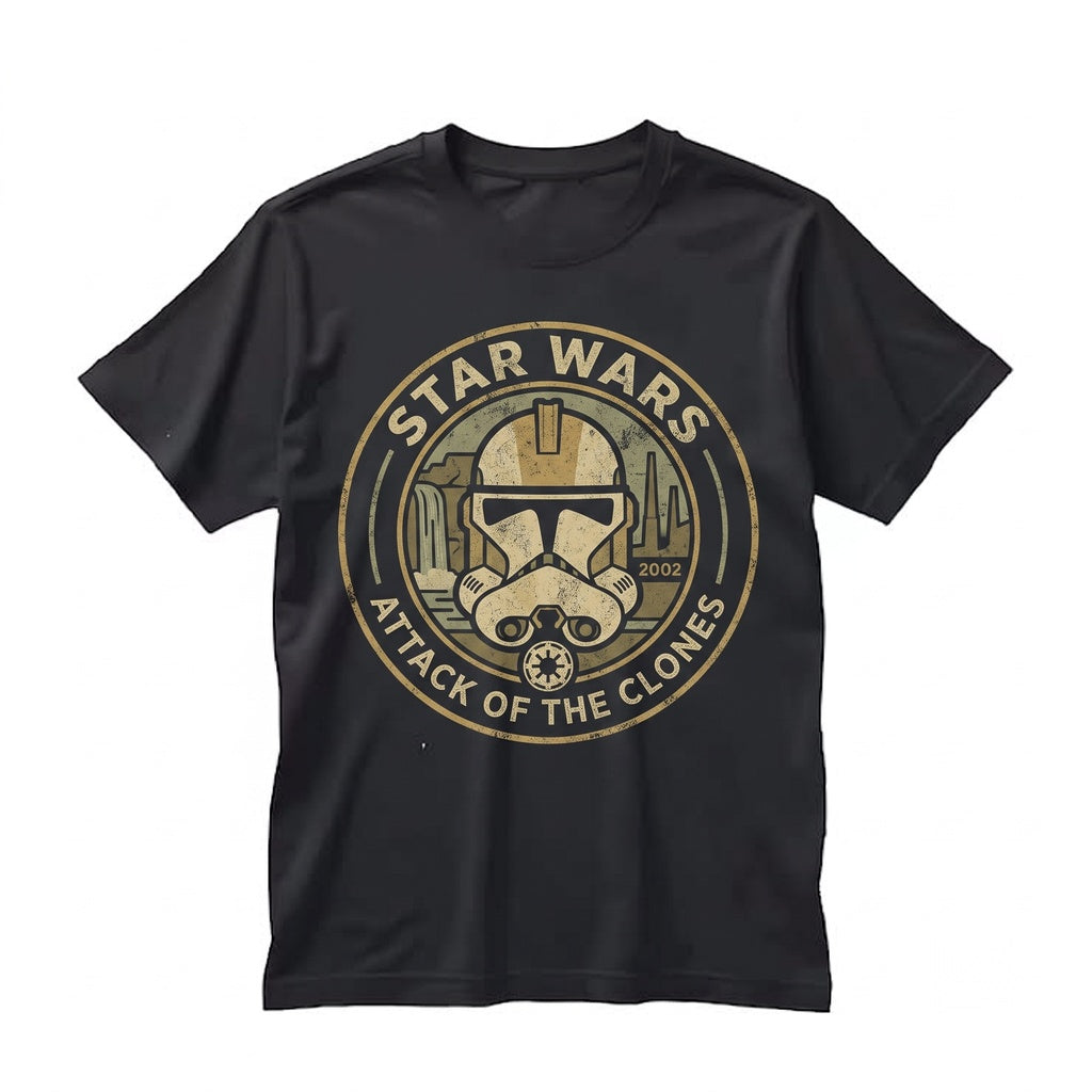 Vintage Retro Anakin Skywalker Padme Attack Of The Clones Graphic Unisex TShirt