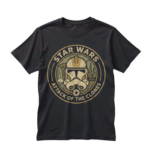Vintage Retro Anakin Skywalker Padme Attack Of The Clones Graphic Unisex TShirt