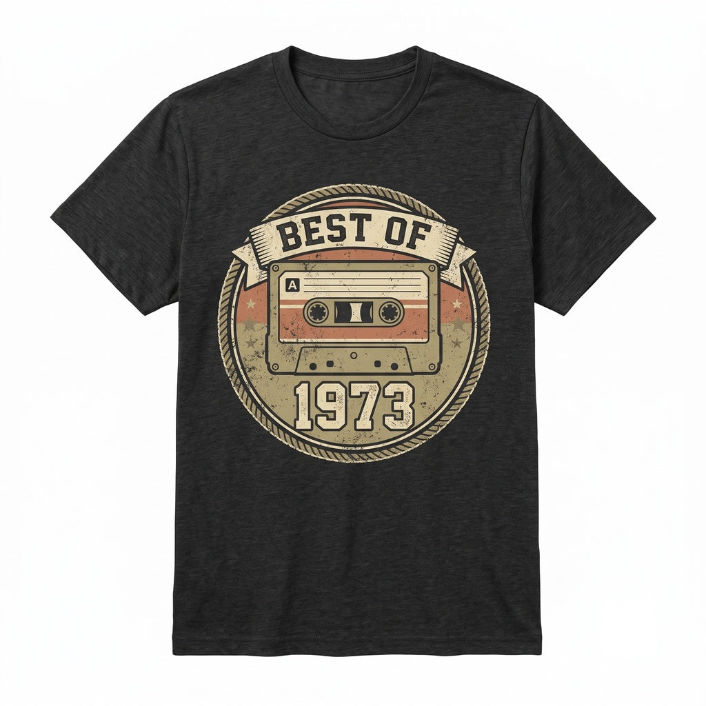 Vintage 1975 Cassette Tape 50th Birthday Graphic Gift Unisex TShirt