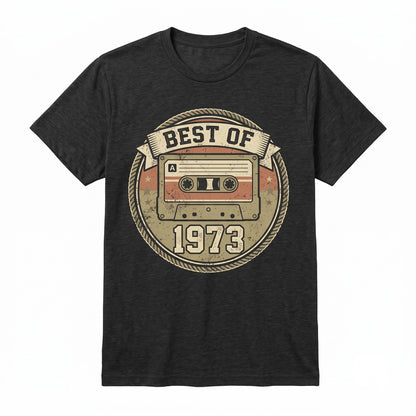 Vintage 1975 Cassette Tape 50th Birthday Graphic Gift Unisex TShirt