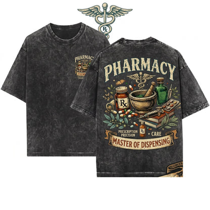 Pharmacy Technician Vintage Apothecary Healthcare Medical Professional Appreciation Unisex Wash T-Shirt