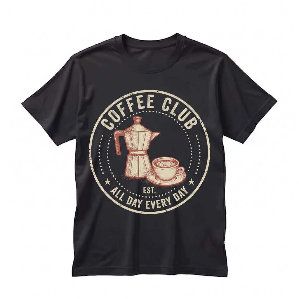 Vintage Coffee Club Lover Morning Brew Barista Cafe Graphic Gift Unisex TShirt