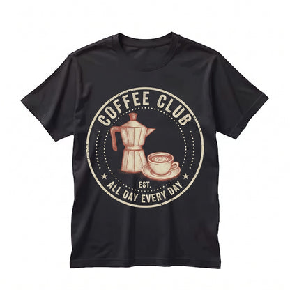 Vintage Coffee Club Lover Morning Brew Barista Cafe Graphic Gift Unisex TShirt