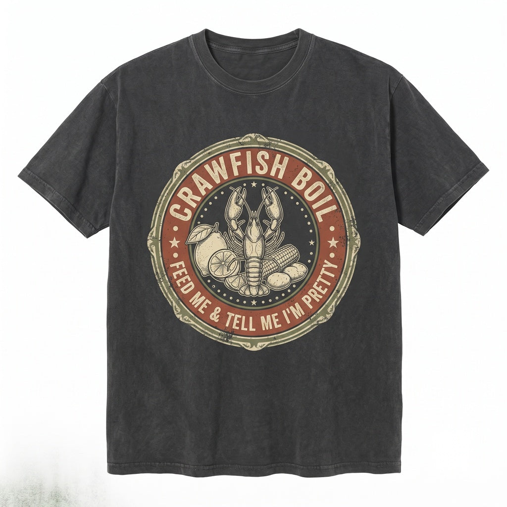 Funny Cajun Crawfish Boil Seafood Lover Coastal Summer Beach Cookout Graphic Unisex TShirt