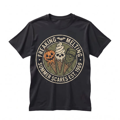 Im Freaking Melting Ice Cream Graphic Halloween Summer Vibes Unisex TShirt