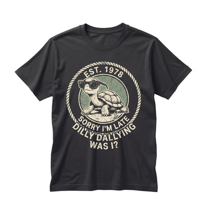 Funny Turtle Mental Health Vintage Animal Graphic Sarcastic Humor Unisex TShirt