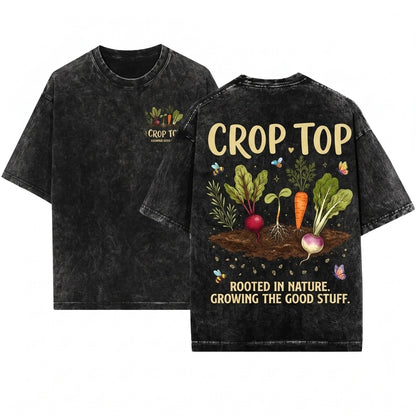 Funny Vegetable Crop Top Home Gardener Gift Summer Plant Lover Unisex Wash T-Shirt