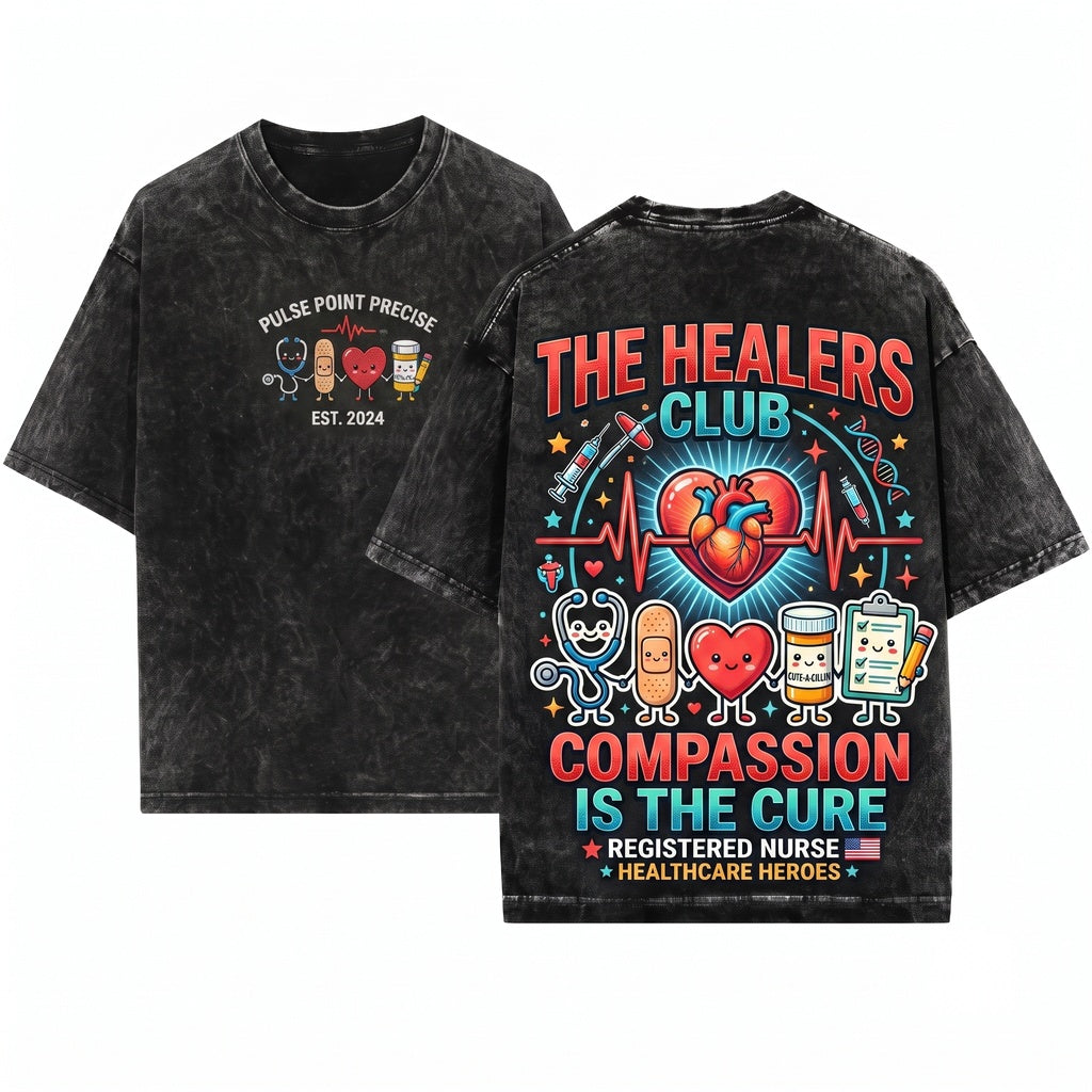 Medical Assistant Healthcare Symbols Nurse Gift Clinic Worker Appreciation Graphic Unisex Wash T-Shirt