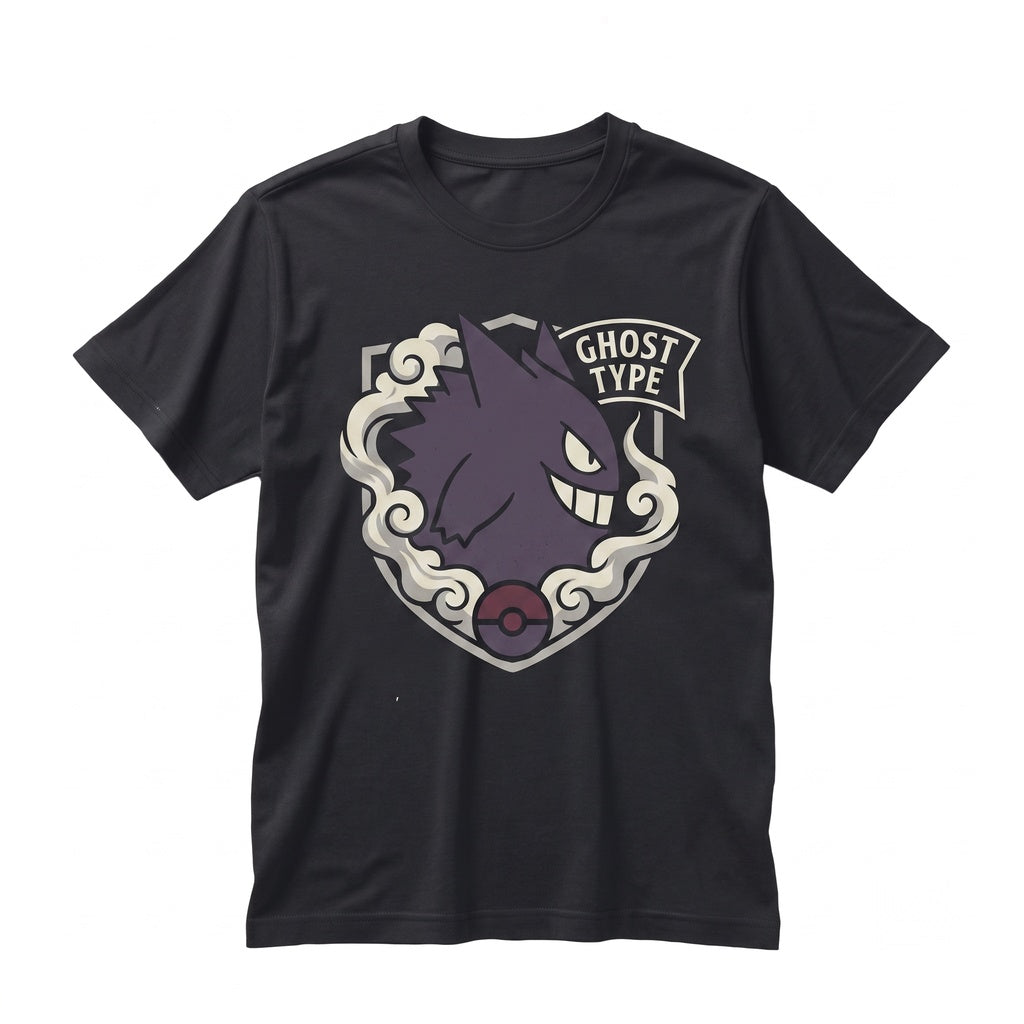 Vintage Mineral Wash Ghost Monster Graphic Double Sided Garment Dyed Retro Anime Gift Unisex TShirt