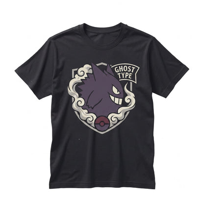 Vintage Mineral Wash Ghost Monster Graphic Double Sided Garment Dyed Retro Anime Gift Unisex TShirt