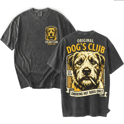 Smoking Shih Tzu Funny Meme Dog Graphic Unisex Wash T-Shirt