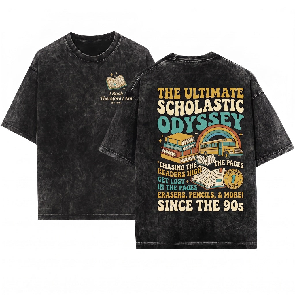 Chasing That Retro Book Fair High Embroidered Reader Aesthetic Bibliophile Gift 1717 Unisex Wash T-Shirt