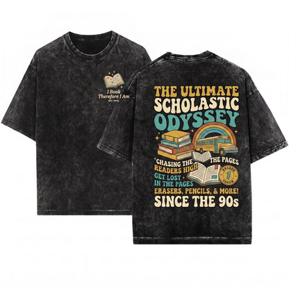Chasing That Retro Book Fair High Embroidered Reader Aesthetic Bibliophile Gift 1717 Unisex Wash T-Shirt
