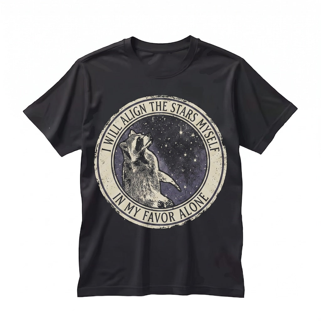 I Will Align The Stars Myself Funny Japanese Tanuki Anime Graphic Unisex TShirt