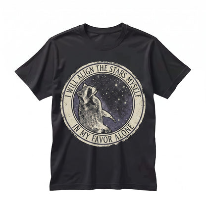 I Will Align The Stars Myself Funny Japanese Tanuki Anime Graphic Unisex TShirt