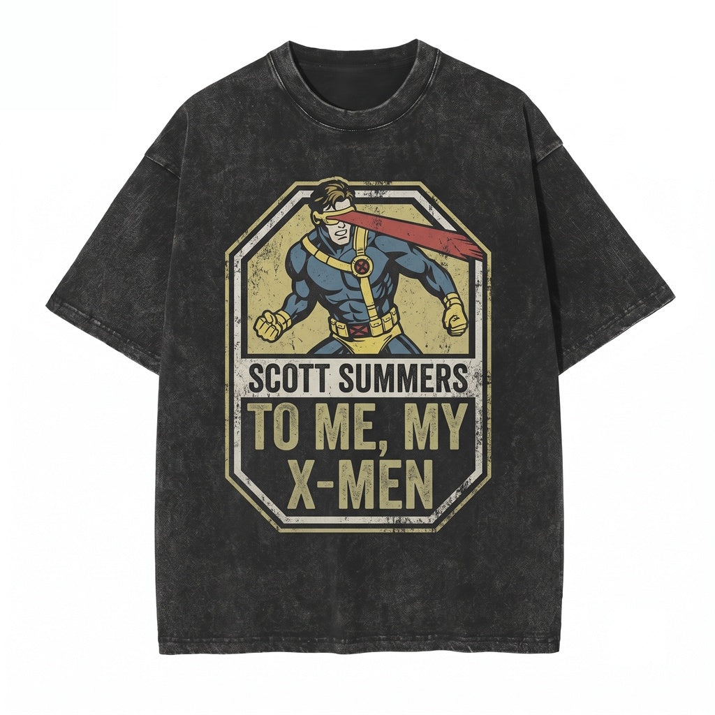 Oversized Cyclops Scott Summers Front Back Graphic 90s Mutant Apparel Unisex TShirt
