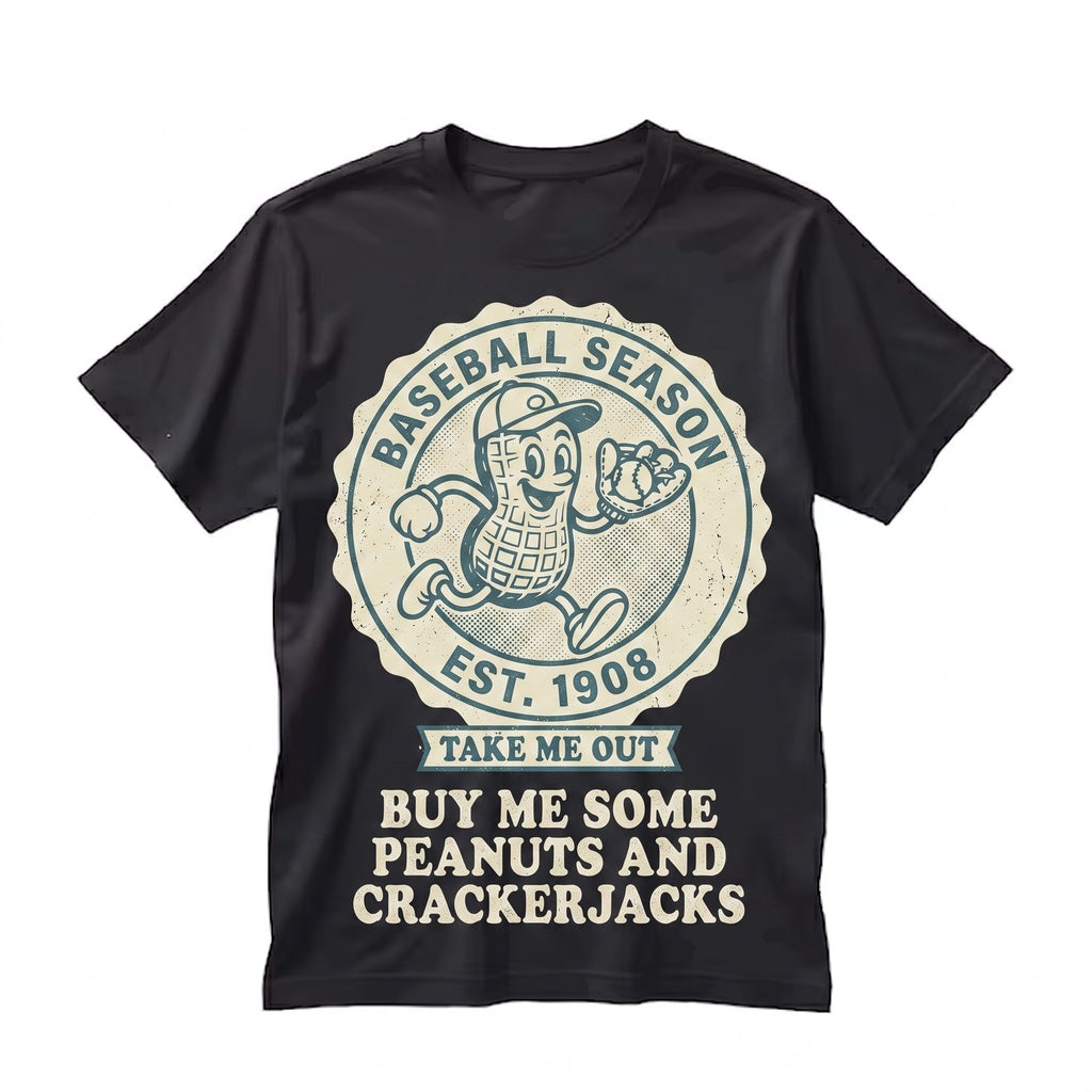 Retro Funny Baseball Mom Softball Peanut Mascot Ballpark Game Day Fan Vintage Sports Unisex TShirt