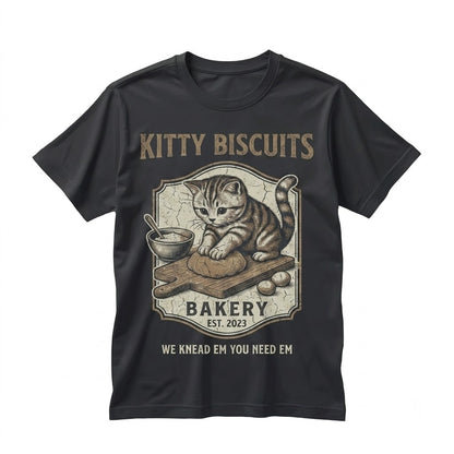 Funny Kitty Biscuits Bakery Coffee Meme Mothers Day Gift Mom Silly Cat Lover Unisex TShirt