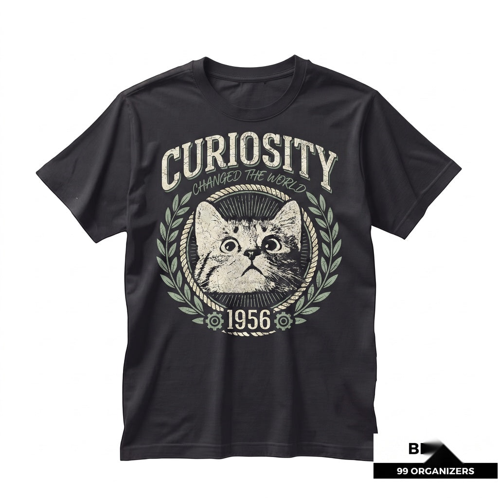 Curiosity Changed the World Vintage Funny Graphic Pet Lover Gift Unisex TShirt